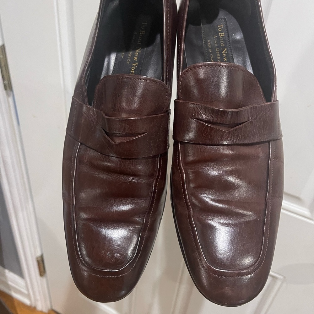 To Boot New York Sharp Penny Loafers Brown Sz 10.5